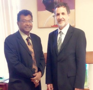 Min. Khemraj Ramjattan and Ambassador Amihai-Bivas 