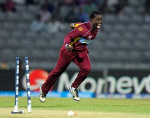 File photo: Deandra Dottin celebrates ©ICC