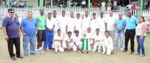 The victorious Demerara team with representatives of the GCB and sponsors. 