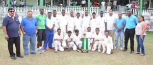 The victorious Demerara team with representatives of the GCB and sponsors. 