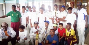 The victorious East Coast Demerara Under-15 team. 