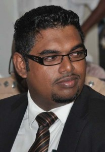 Opposition MP,  Irfaan Ali 
