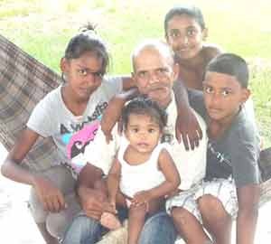 Ramroop Rameshwar with relatives