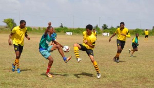 Part of the action in one of the matches in this year’s competition.