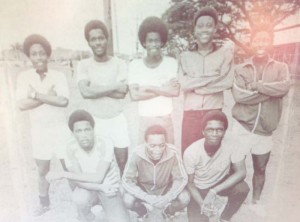 Wendell Sandiford (front row left) pictured with his fellow Pele FC Members of the Guyana team during the 1978 World Cup Qualifiers.