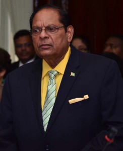 Prime Minister  Moses Nagamootoo