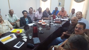GGDMA members meeting with Ministers Raphael Trotman and Simona Broomes recently.