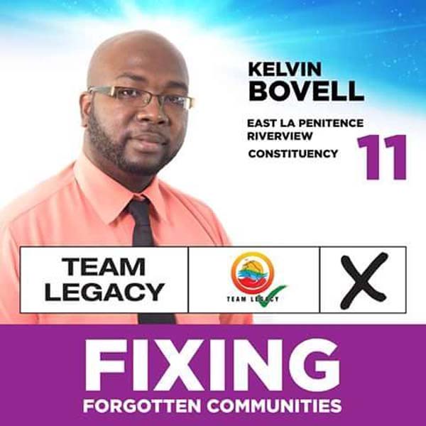 Kelvin Bovell, Contestant for Constituency#11, East La Penitence/Riverview. 