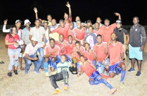 Pouderoyen, the Den Amstel FC Mash Cup champions, 2016 following their win over Uitvlugt Warriors in the final.