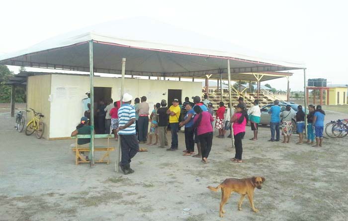 The start of voting in constituency 2, Tabatinga, Lethem, Region nine.