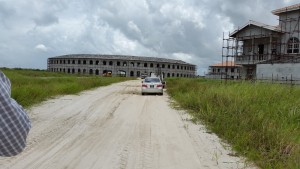 The stalled developmental works at Sunset Lakes, Providence, East Bank Demerara.