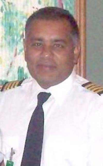 Cash Jet pilot,  Khamraj Lall