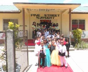 Teachers and pupils on the red carpet