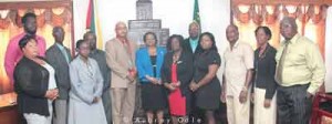 The newly elected Councilors of the APNU+AFC with Minister Volda Lawrence  