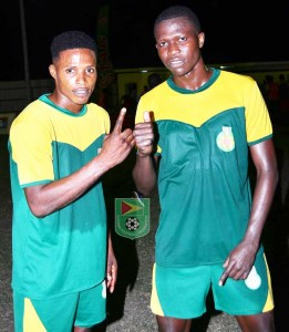 Delroy Fraser (left) and Kennard Simon - GDF FC