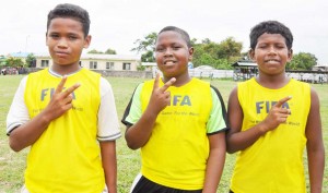 Joshua Moore (left), Sheldon Wickham (center) and Romeo King - Craig Primary goal scorers.