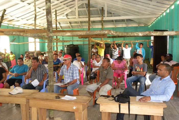 Residents and officials of Paramakatoi during the recent village consultation.