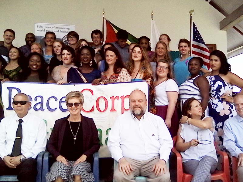 Officials and the Peace Corps officers.