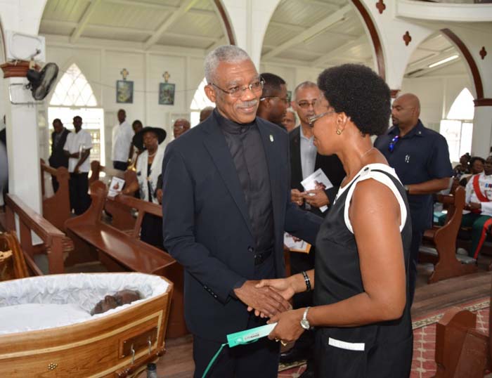 President Granger expresses his condolences to the wife of the late Mr. Parris. 