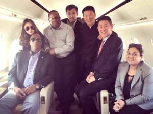 Harmon, the Chu’s and two other Govt. officials on a private jet 