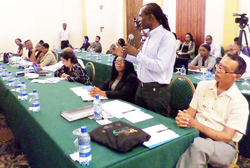A participant at the symposium, which was held at Pegasus Hotel.