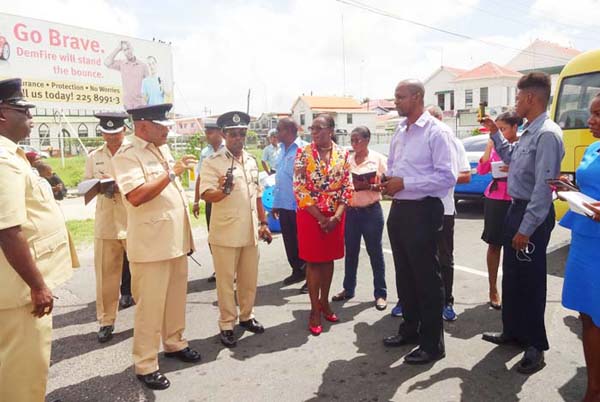 Divisional Commander Clifton Hicken outlining plans for the policing of independence anniversary activities in the city. 