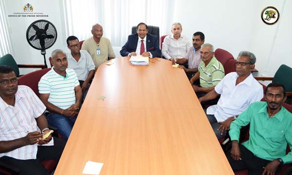 The delegation meets with Prime Minister Moses Nagamootoo