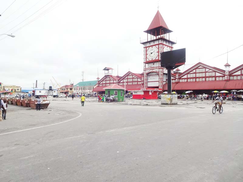 The Stabroek Market area which is to be transformed into a civic.