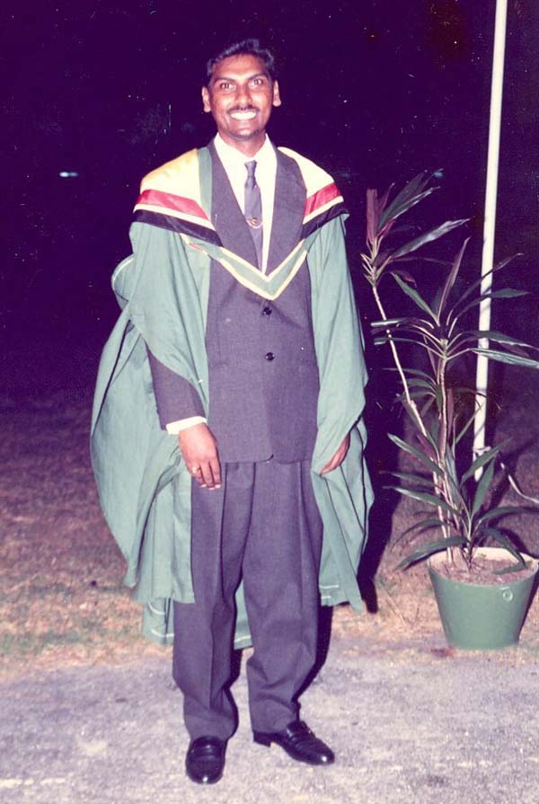 Graduating from University of Guyana Medical School in 1992.