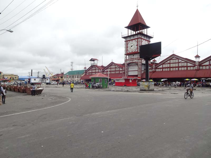 An unprecedented change, Stabroek Market Square in the aftermath of yesterday’s cleaning exercise.