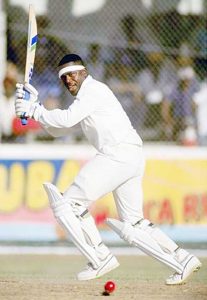 Desmond Haynes clips a boundary to leg, West Indies v Australia, Barbados, March 1, 1991. (Getty Images)