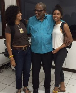 Sharing a moment with his daughter and granddaughter