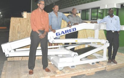 FIBA Level 1 Certified Equipment arrives for Cliff Anderson Sports Hall -Director of Sport lauds historic moment for sports in Guyana