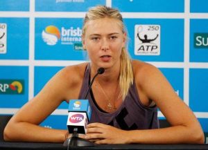  Maria Sharapova of Russia speaks during a news conference at the Brisbane International tennis tournament in Brisbane, Australia on January 1, 2013. (REUTERS/DANIEL MUNOZ/FILE PHOTO TPX IMAGES)