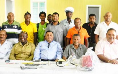 GCB present brush cutters to clubs in Berbice 