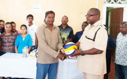 ESSEQUIBO VOLLEYBALL CLUBS RECEIVES VOLLEYBALLS