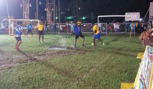 Part of the second night of action in the Ministry of Health Soft Shoe Football Competition.