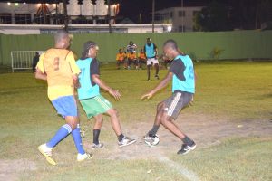 Part of the action in the MoH Soft Shoe Football Competition.