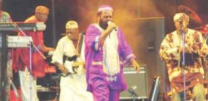 The Mighty Yoruba  Band during one of their electrifying performances 