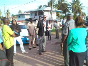 Minister Harmon during his visit to the REgion 6 East   Berbice, Corentyne