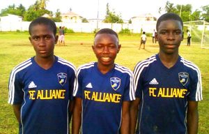 left, Temar Robinson, Omari Glasgow and Dequan France – BVTU scorers