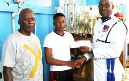Guyana Police Force rewards outstanding young Berbice cyclist