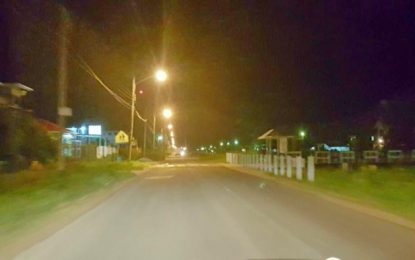 73 streetlights installed along Diamond Access Road