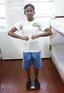 Akea Lamizon of the Pocket Rocket Gym at yesterday’s weigh in will be one to watch.