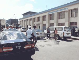 City Police blocked John Fernandes trucks from exiting the wharf until the company paid a “road usage fee” for each vehicle.