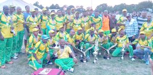 Members of the victorious Fly Jamaica Regal All Stars and Masters teams with their accolades. 