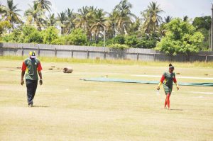 Windwards Coach Clayton Brunette and Skipper Afy Fletcher were disappointed with the facilities at the Enterprise ground.