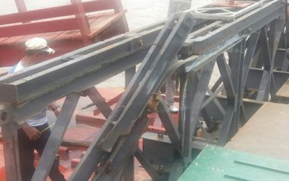 Supenaam  Stelling suffers ‘major damage’ boat collision