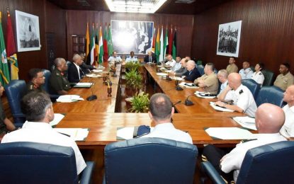 President Granger meets with National Defence University team