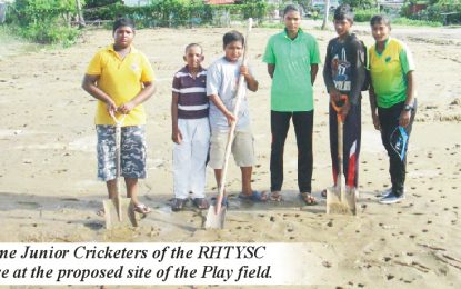 RHTYSC, MS Cricket teams start  construction of Family Recreational Park